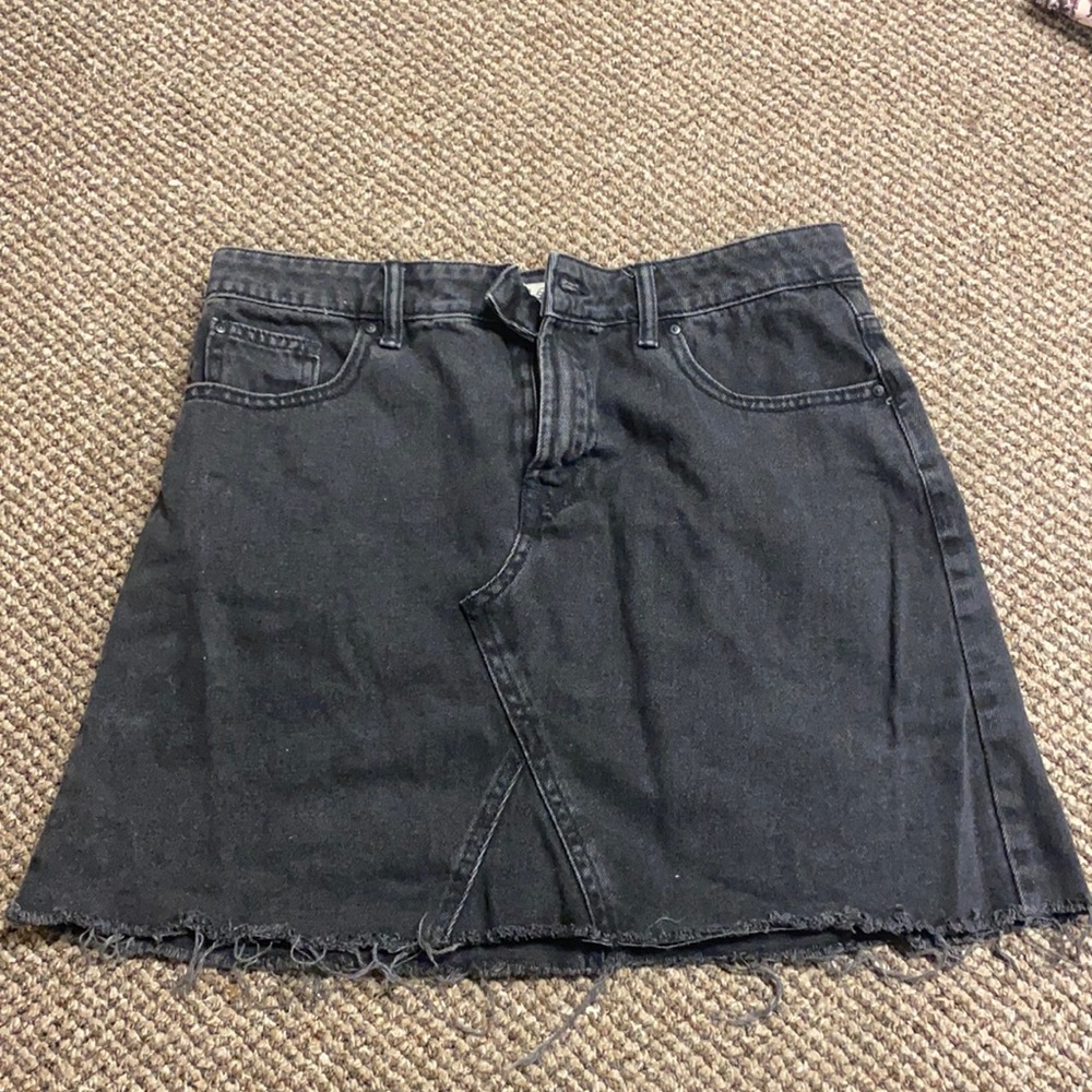 Black jean skirt